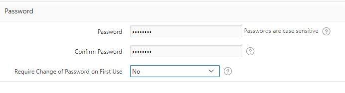 Specify password.