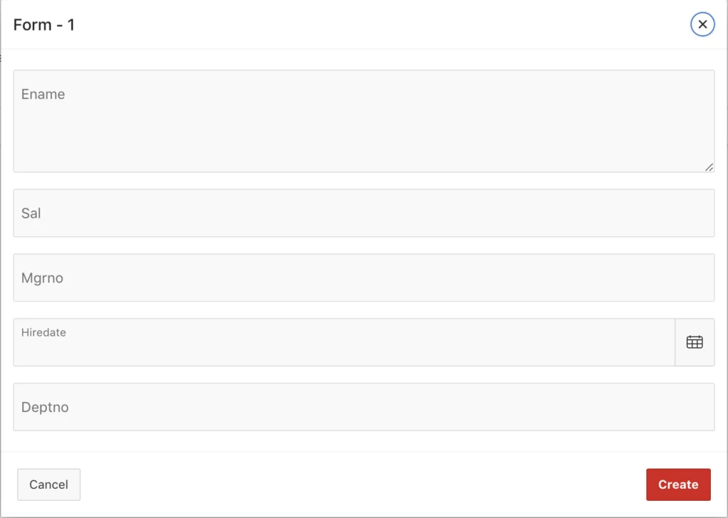 Floating Label example in Oracle Apex.