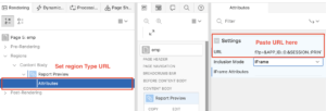 Oracle Apex - Create URL region.
