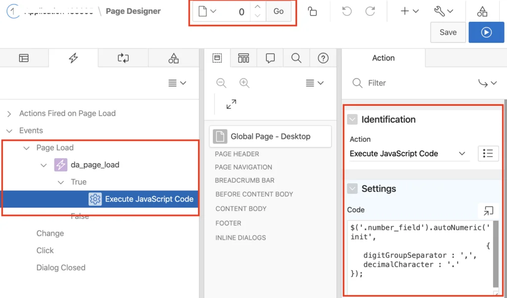 Oracle Apex - On page load dynamic action.