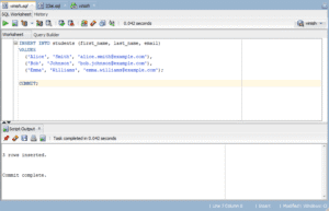 Insert Data into a Table in Oracle 23ai.