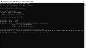 Unable to access jarfile fmw_14.1.2.0.0_infrastructure_generic.jar