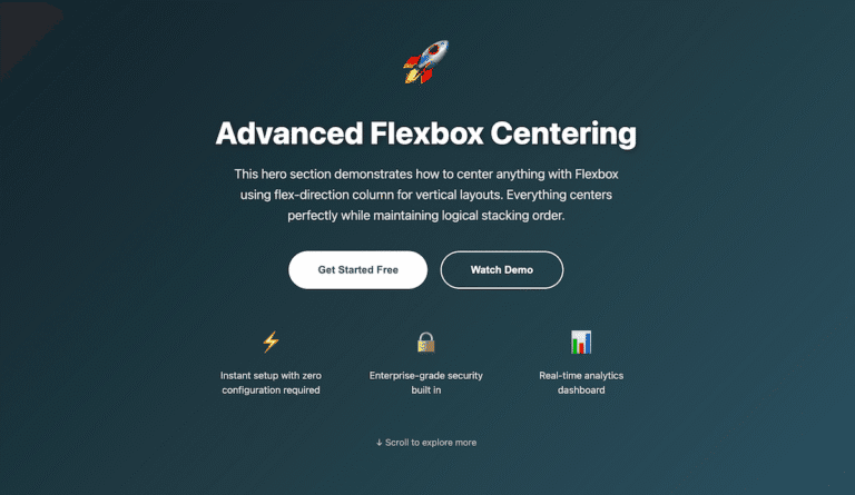 centering anything with Flexbox CSS.