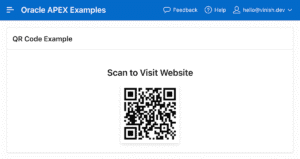 Displaying QR Code in Oracle APEX.