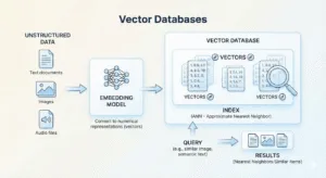 Infographic explaining what are vector databases