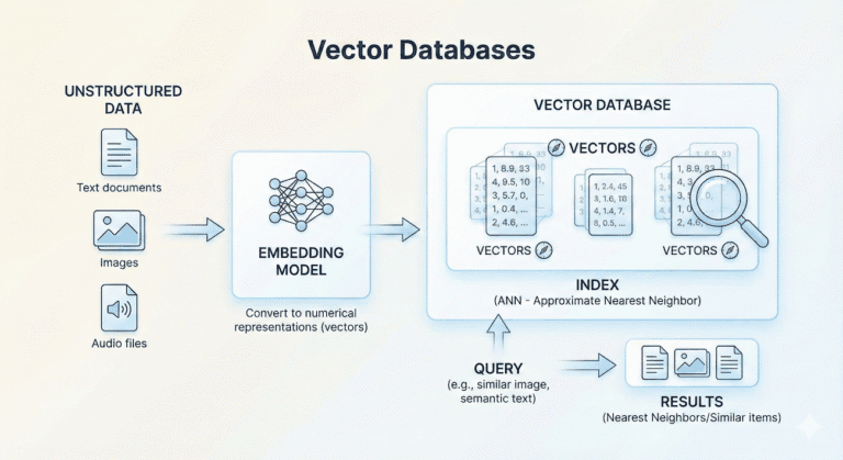 Infographic explaining what are vector databases