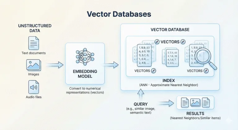 Infographic explaining what are vector databases