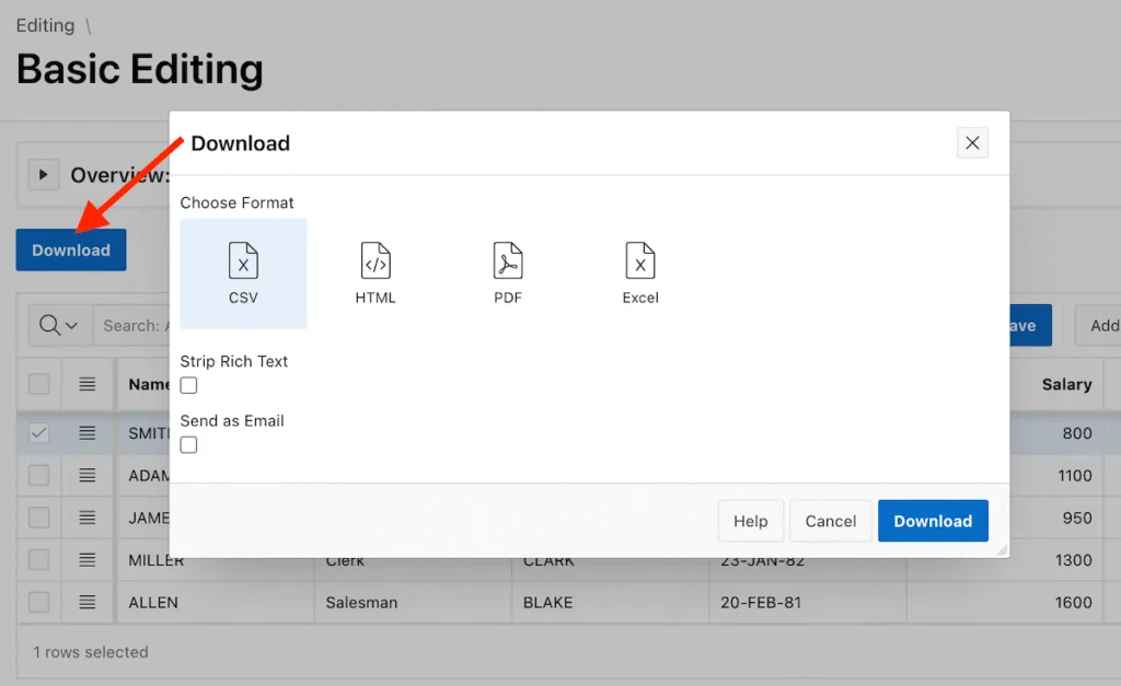 Custom download <a href=