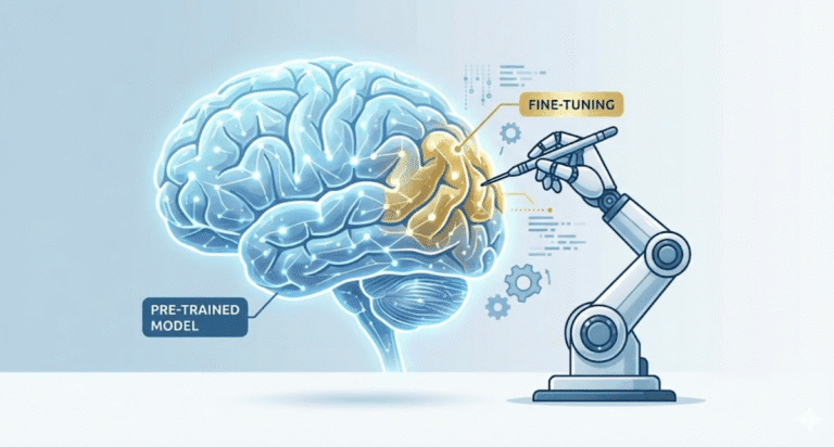 Infographic on Fine-Tuning in AI.