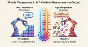Infographic on Temperature in AI.