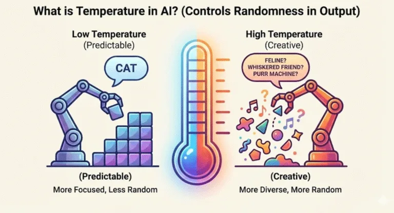 Infographic on Temperature in AI.