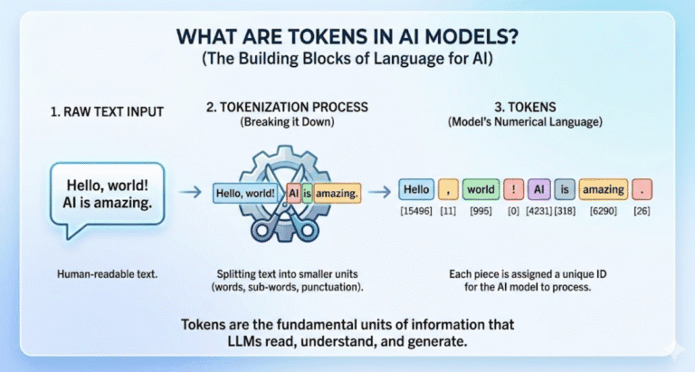 Infographic on AI tokens.