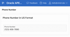 Formatting phone number in US format on lose focus in Oracle APEX.