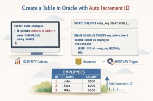 CREATE TABLE in Oracle with Auto Increment ID