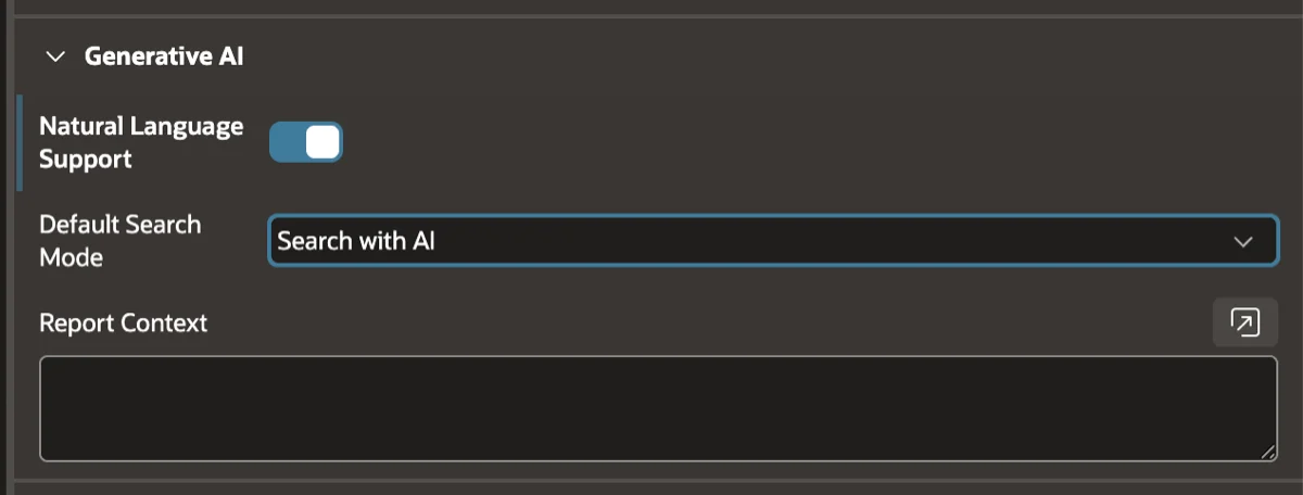 Enable AI for Interactive Report.
