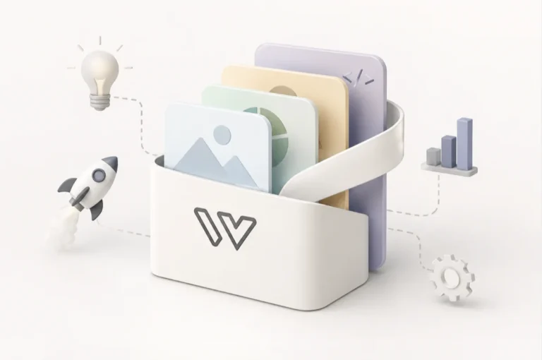Minimal 3D illustration of wrapper startups with layered AI app interfaces, startup icons, light theme.