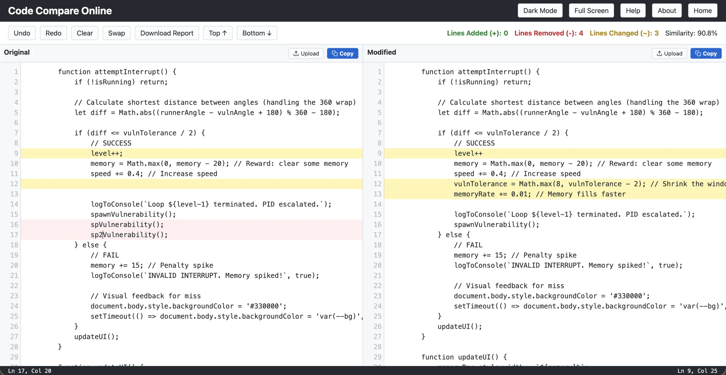 Code Comparing Tools Code Compare Online – Compare Text, Code & Files • Vinish.Dev