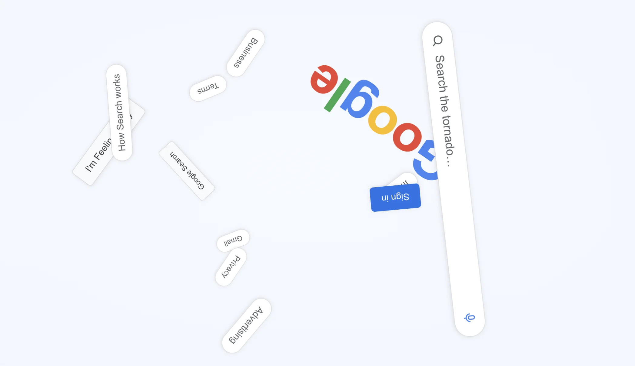 Google Gravity Tornado