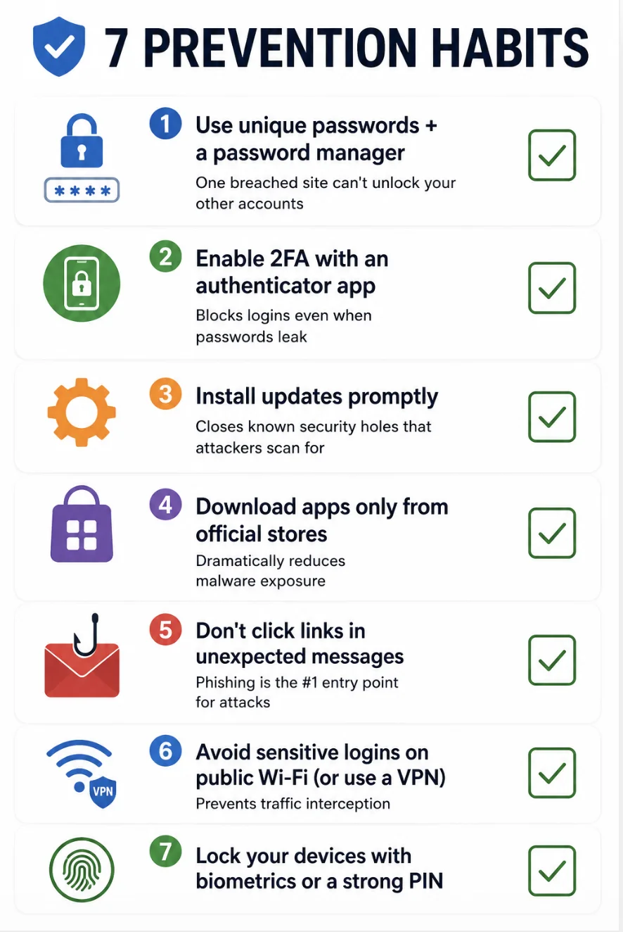 Checklist to prevent your devices from being hacked