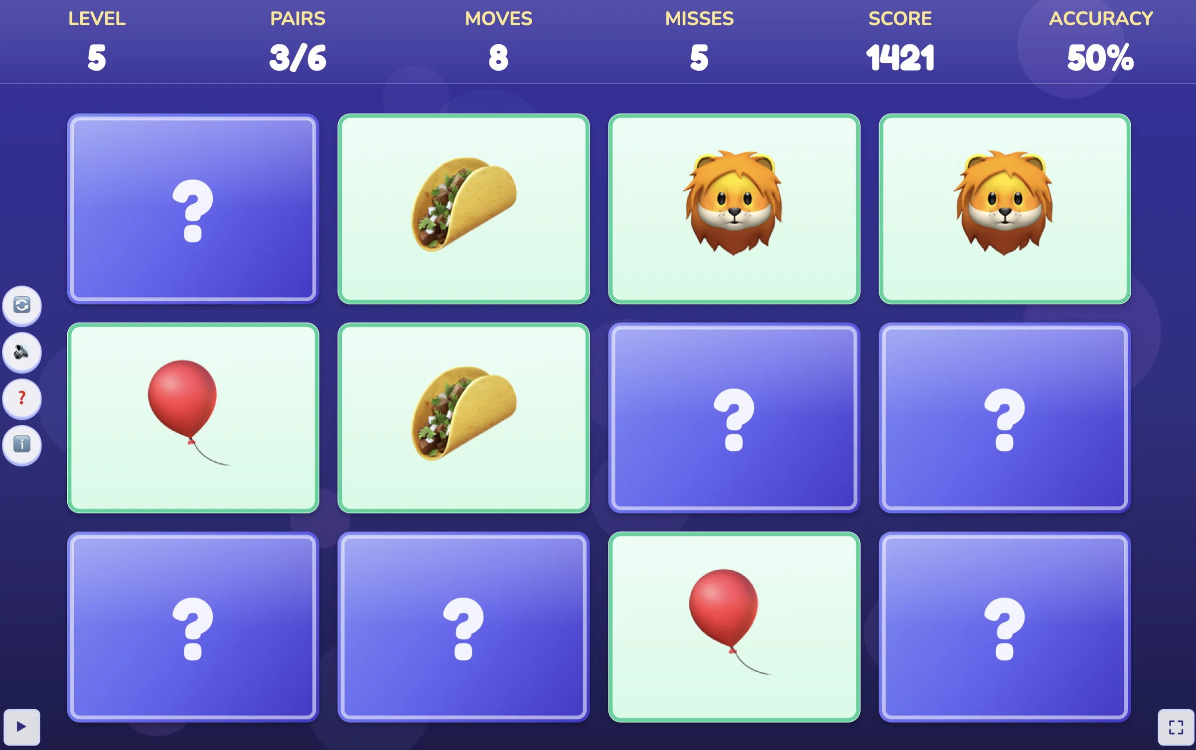 Memory Game Card Flip Matching