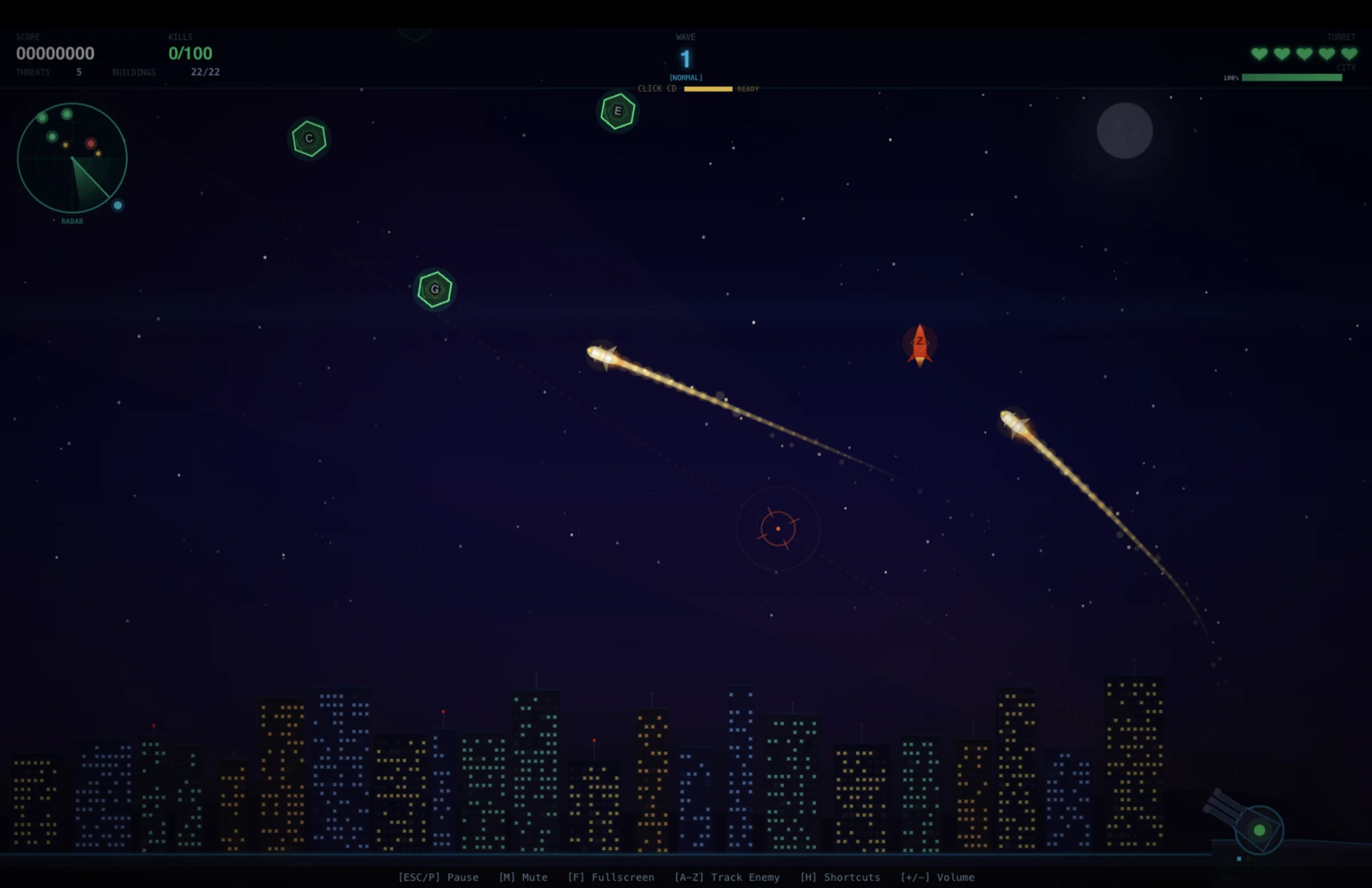 Missile and Drone Interceptor game online