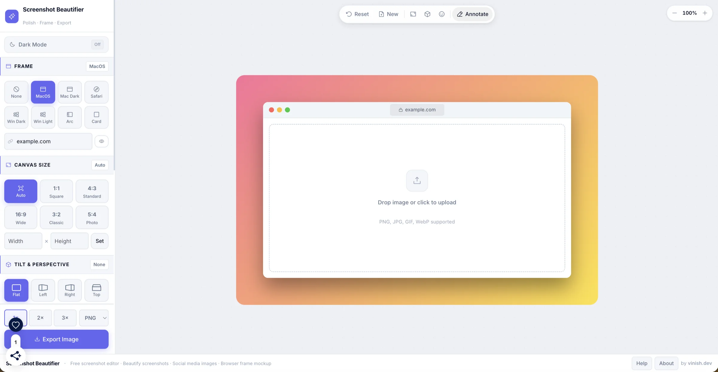 Screenshot editor.