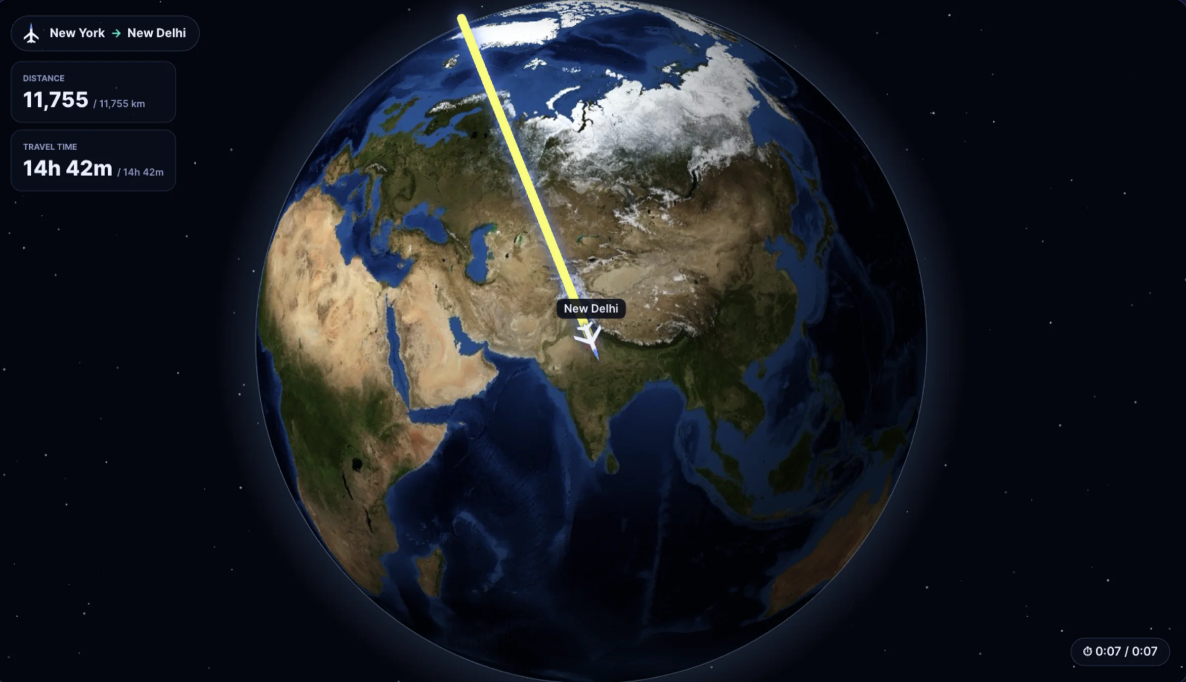 Travel Route Animator