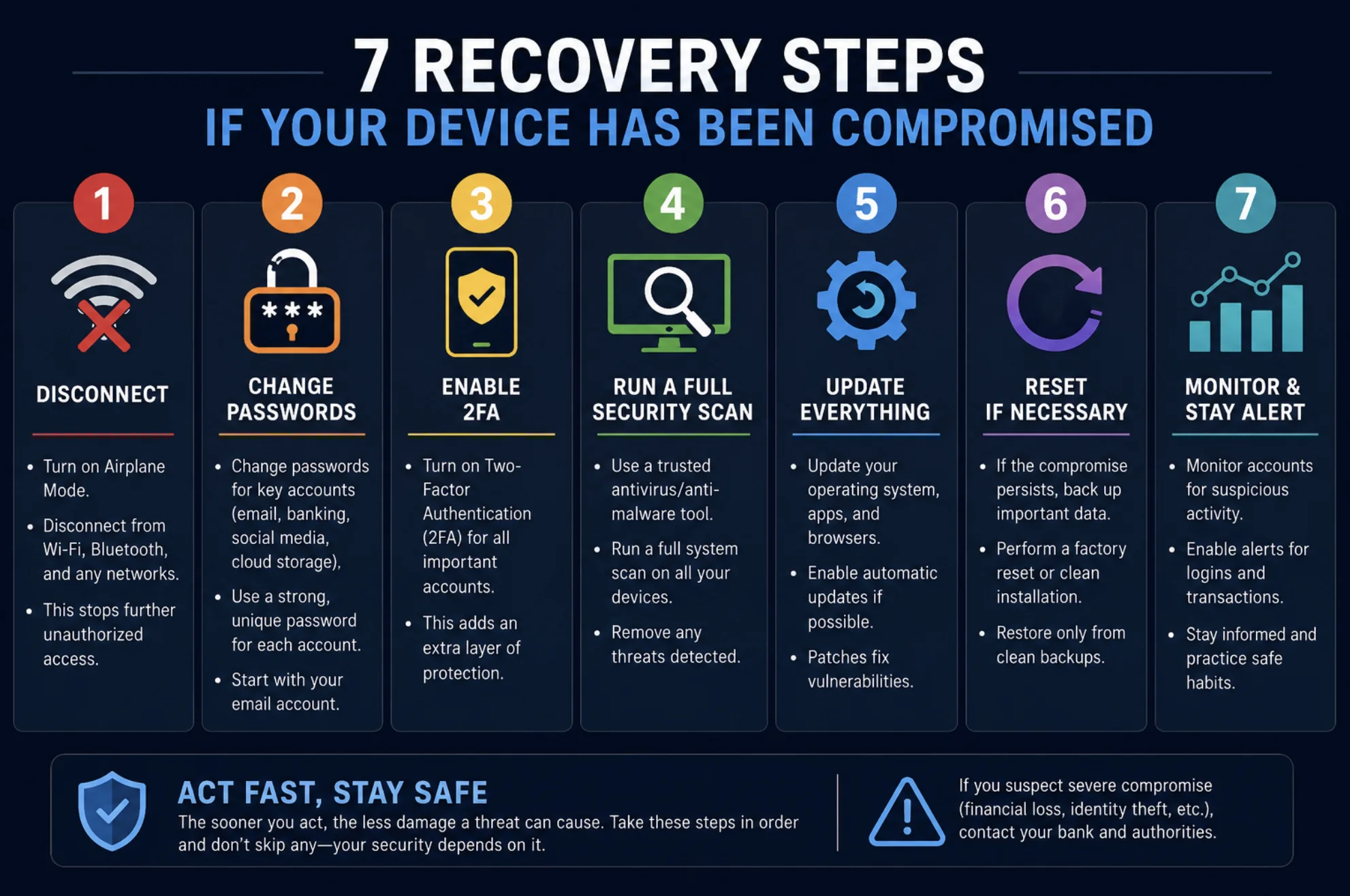 Steps to take if your device has been hacked