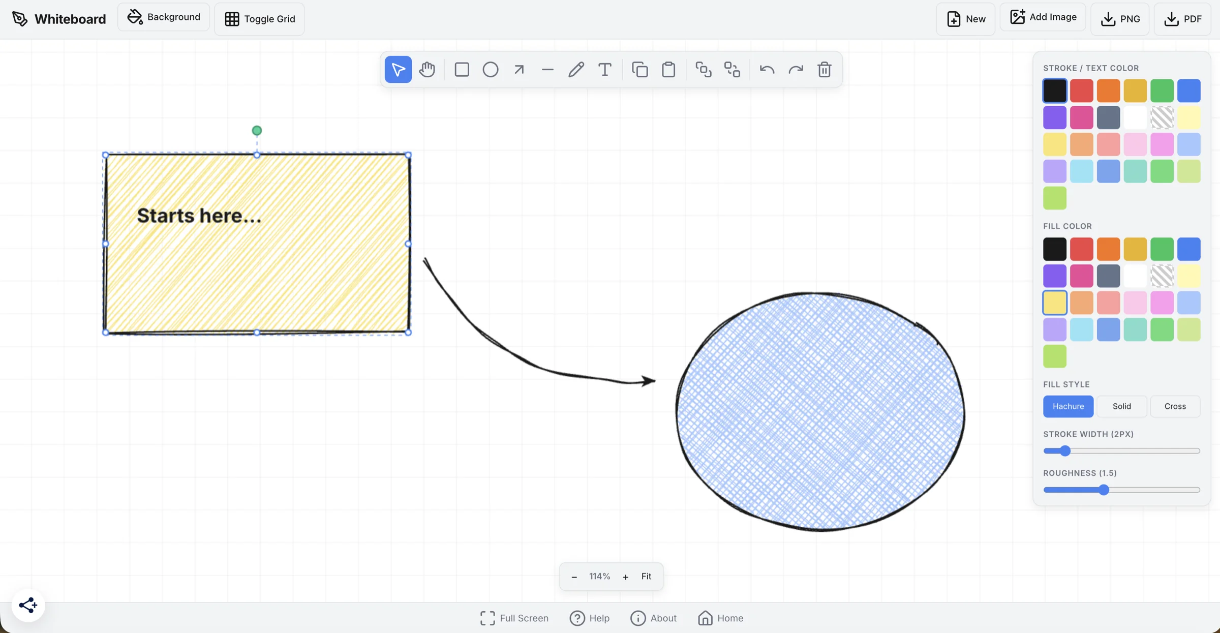 Simple Web Whiteboard for Quick Sketches