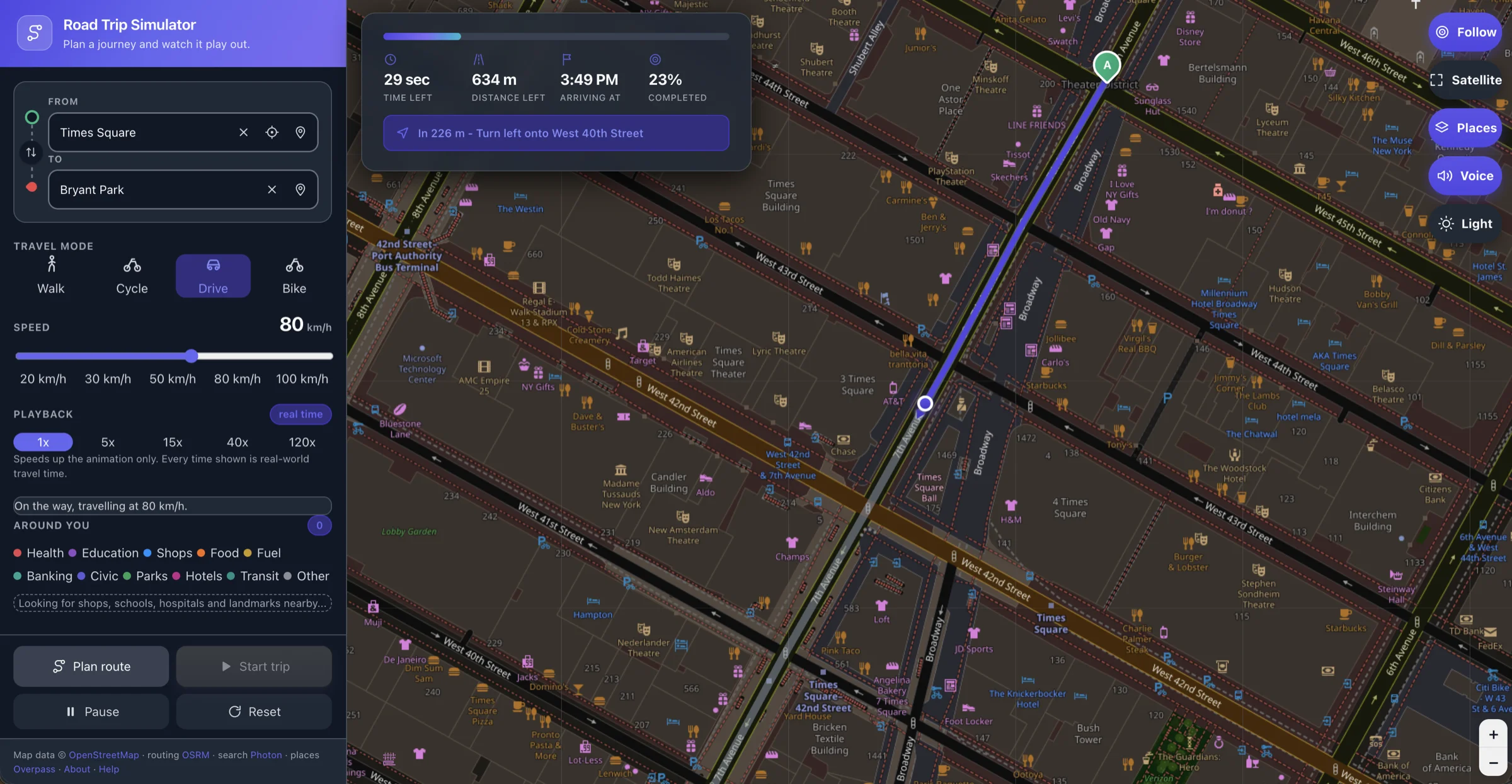 Road Trip Simulator