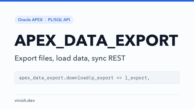 How to Export Data to PDF and Excel and Load Files Using APEX_DATA_EXPORT