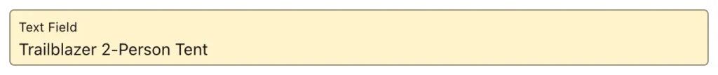 An Oracle APEX text field with a yellow background set using apex.item setStyle