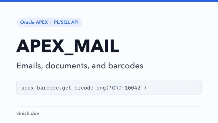 How to Send Emails, Print Documents, and Create Barcodes Using APEX_MAIL and APEX_BARCODE