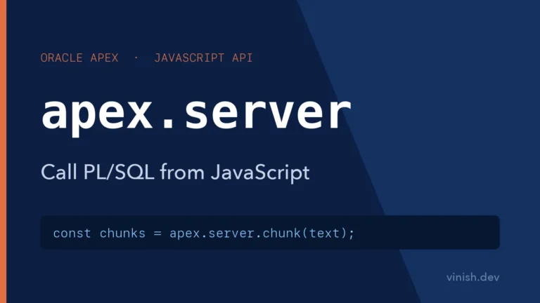How to Call the Server from JavaScript Using apex.server.process in Oracle APEX