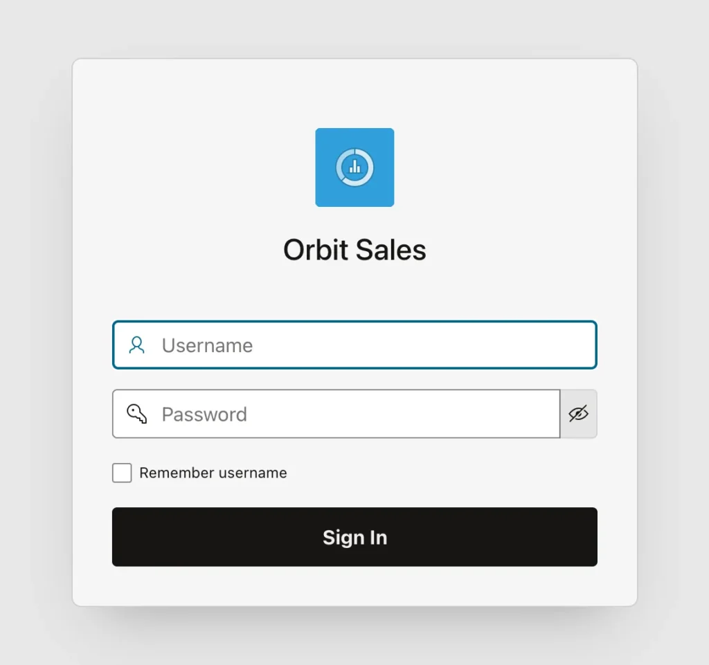 The generated login page of an Oracle APEX application