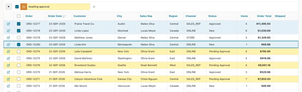 Selecting rows with checkboxes in an Oracle APEX interactive report