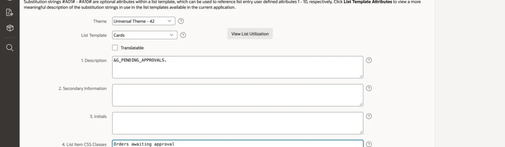Setting a badge value on a navigation bar entry in Oracle APEX