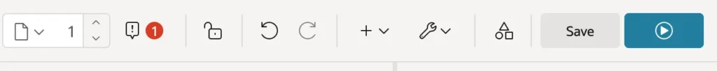 The Show Messages button reporting an error in Page Designer