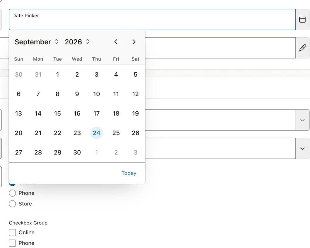 The date picker item in Oracle APEX