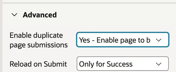 Advanced page properties in Oracle APEX