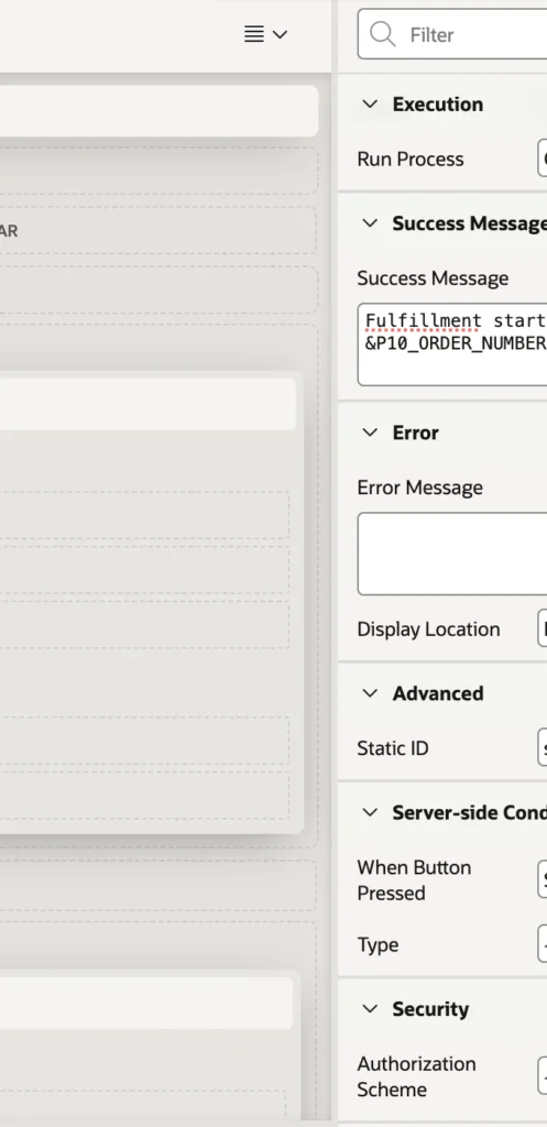 A Workflow process starting an instance in Oracle APEX