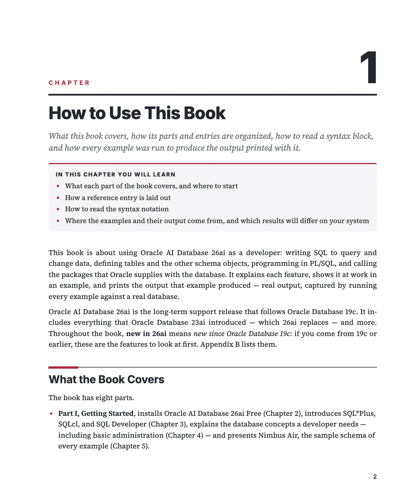 The first page of chapter 1, How to Use This Book