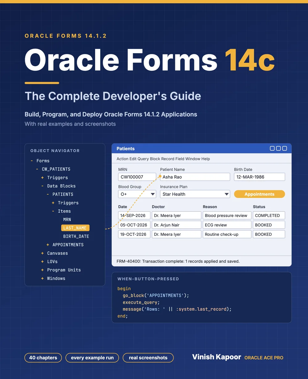Cover of the book Oracle Forms 14c: The Complete Developer's Guide