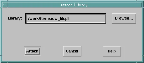 Attach Library dialog in Oracle Forms Builder