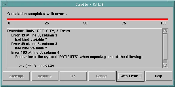 Oracle Forms library compile error for a bind variable