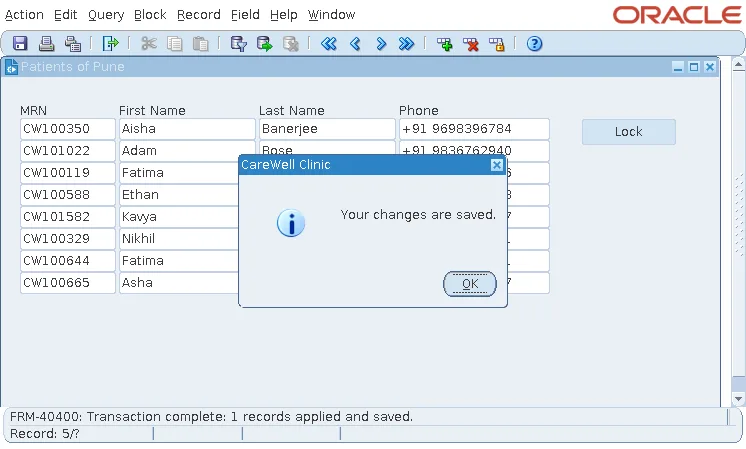 CW_MSG.INFORM note alert after a successful save in Oracle Forms