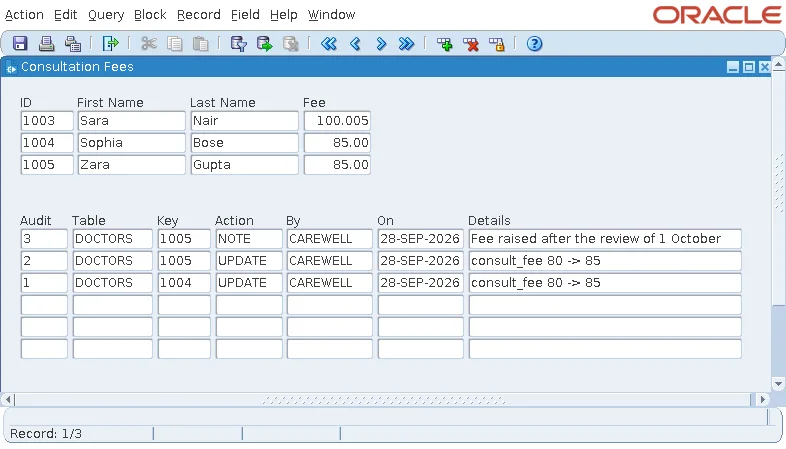 Oracle Forms Immediate locking refreshing a record changed by another user