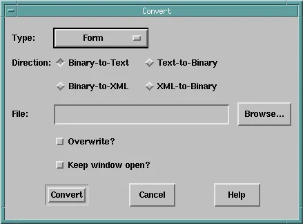 Convert dialog in Oracle Forms Builder for converting modules to text or XML