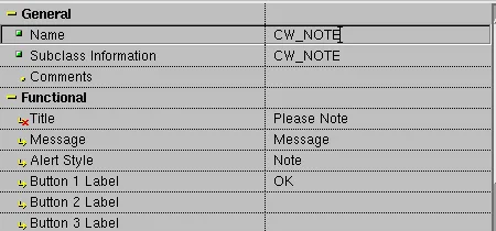 Overridden Title property of a subclassed alert marked with a red cross
