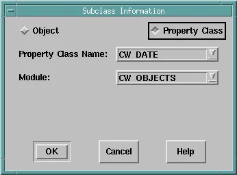 Subclass Information of an Oracle Forms item based on a library property class